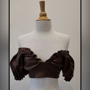 Olivaceous Off Shoulder Tube Top